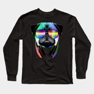 Music Lover Pug Long Sleeve T-Shirt